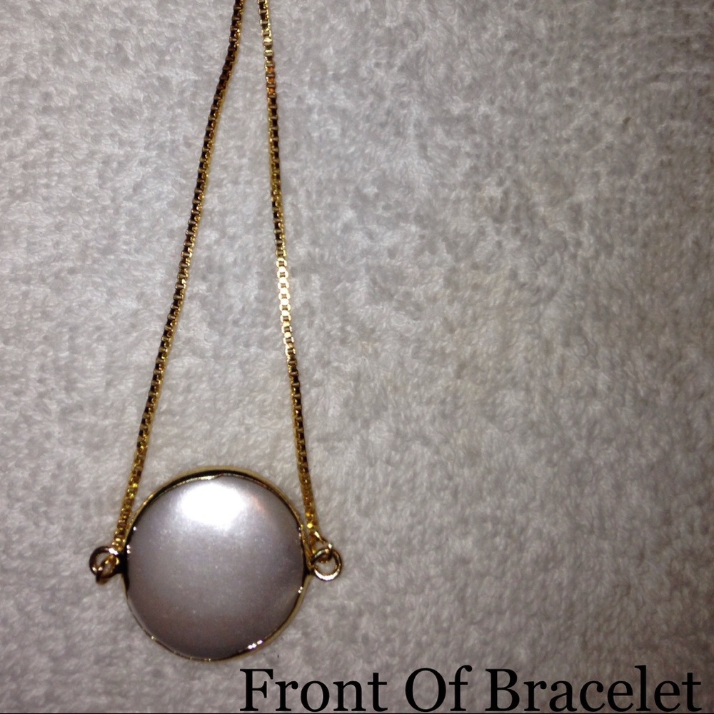 14k Gold Dainty Pearl Bracelet - Picture 5 of 7